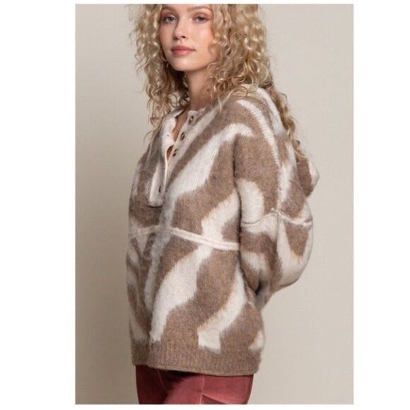 𝅺animal Print Hoodie Sweater - Picture 6 of 16
